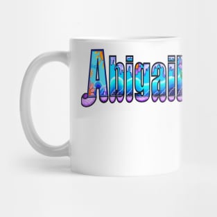 Top 10 best personalised gifts  - Abigail - cursive personalised,personalized name with summertime daisies. Abbie, Abby Mug